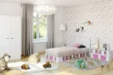 Mathy by Bols BOXES Kinderbett 2 Seiten Stall rosa 90 x 190
