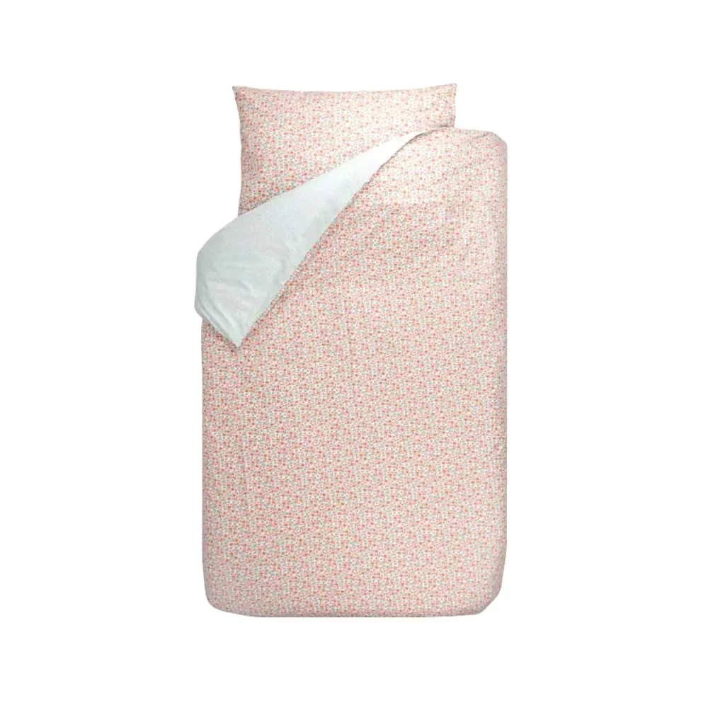 Bink Kinderbettwäsche  Bibi Streublümchen rosa rot türkis 100 x 135