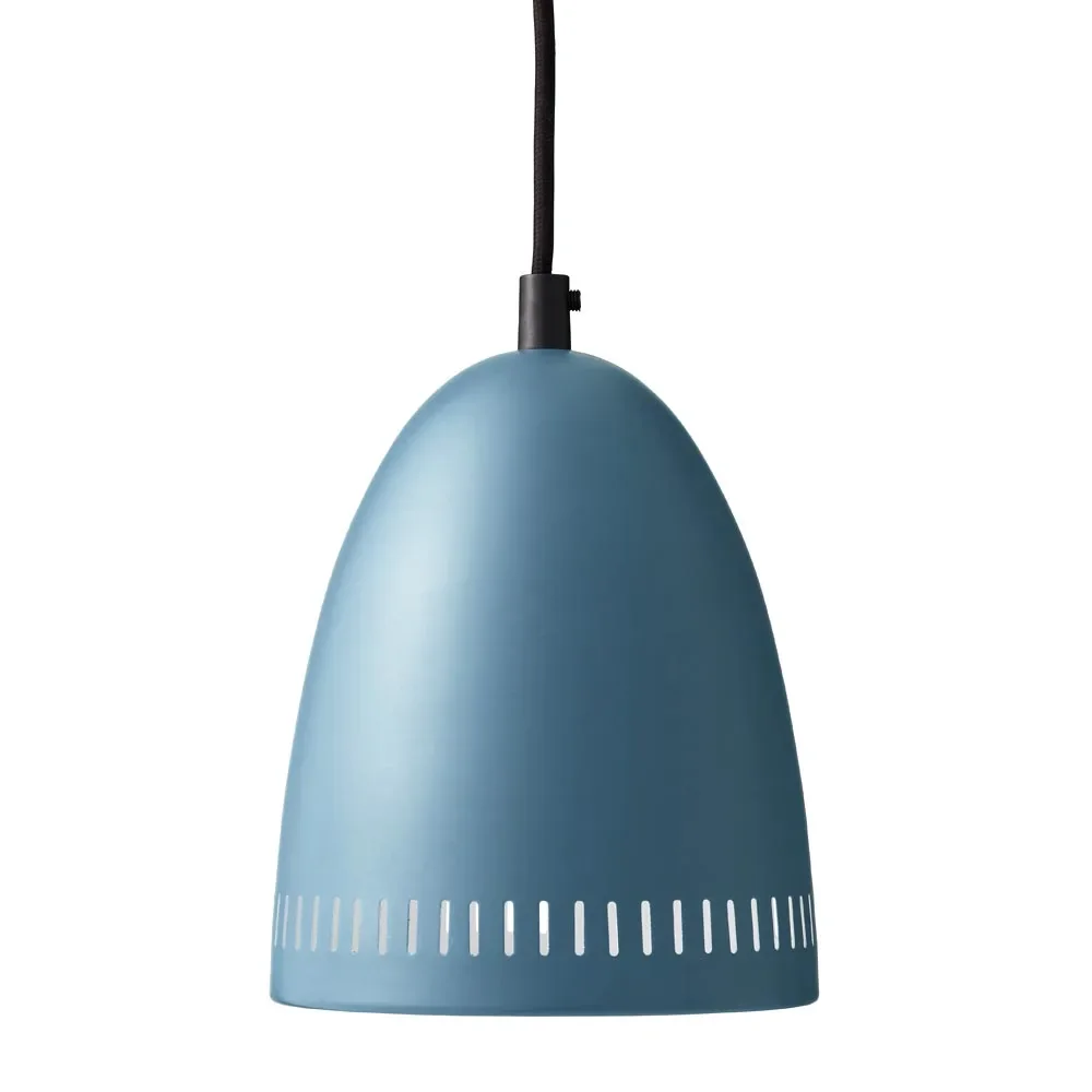 Superliving Metall Pendellampe "Dynamo" klein matt rauchblau