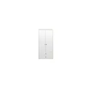 Flexa Kleiderschrank - Classic, mit 2 Türen und 2 Schubladen, 101,3x202,5 cm, Farbe: Weiß gekalkt / Weiß / Naturgrün