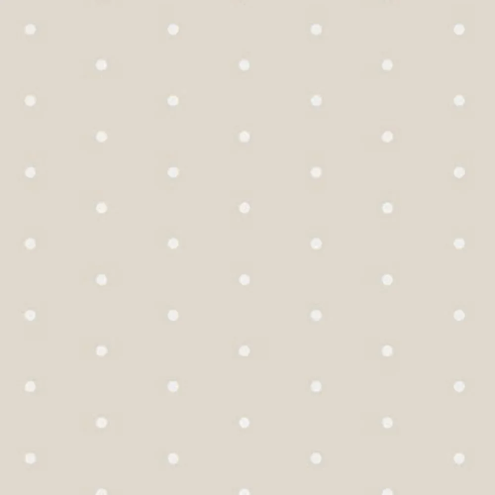 Casadeco My Little World Tapete weisse Pünktchen auf hellbraun