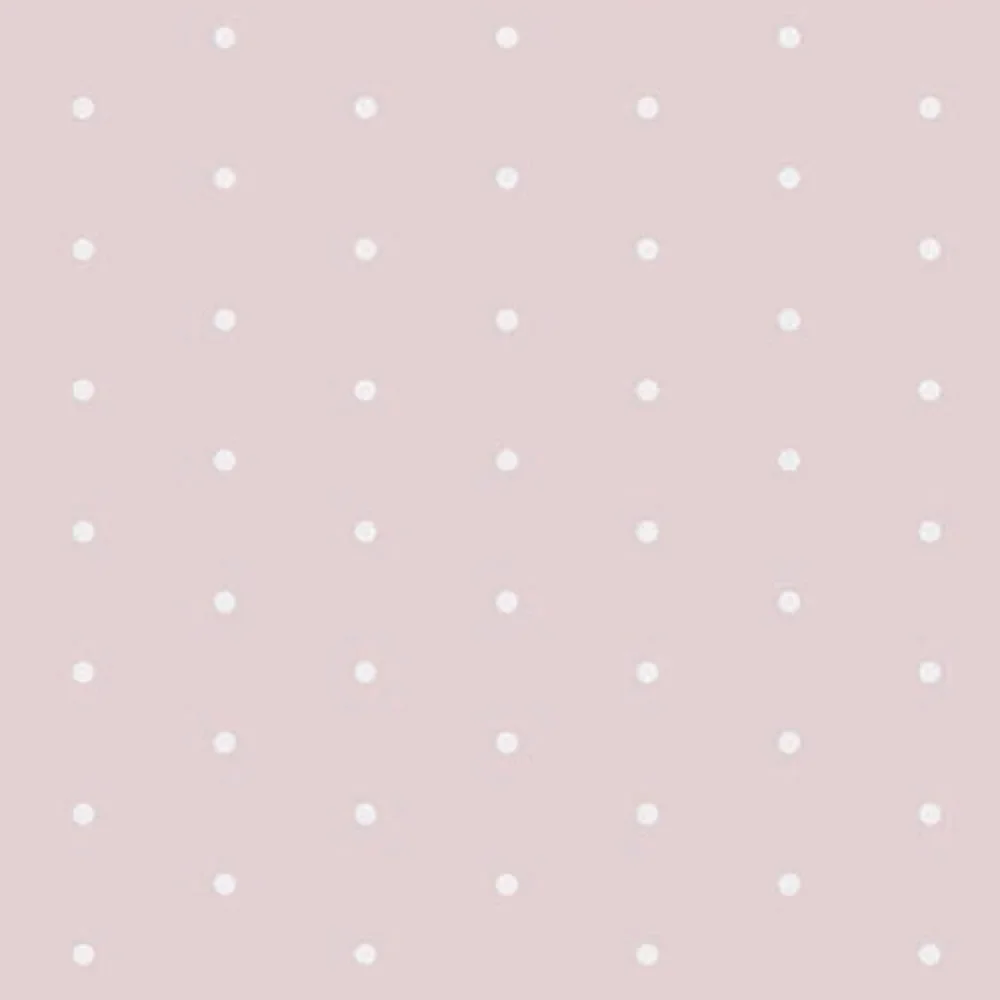 Casadeco My Little World Tapete weisse Pünktchen auf rosa