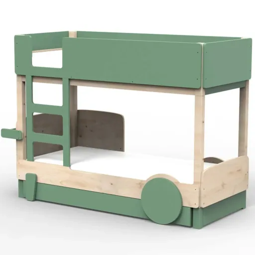 Mathy by Bols Etagenbett "Discovery" mit Bettschublade, Farbe Elemente: jungle green