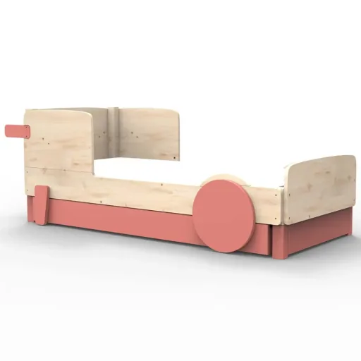 Mathy by Bols Einzelbett "Discovery" mit Bettschublade, Farbe Elemente: coral