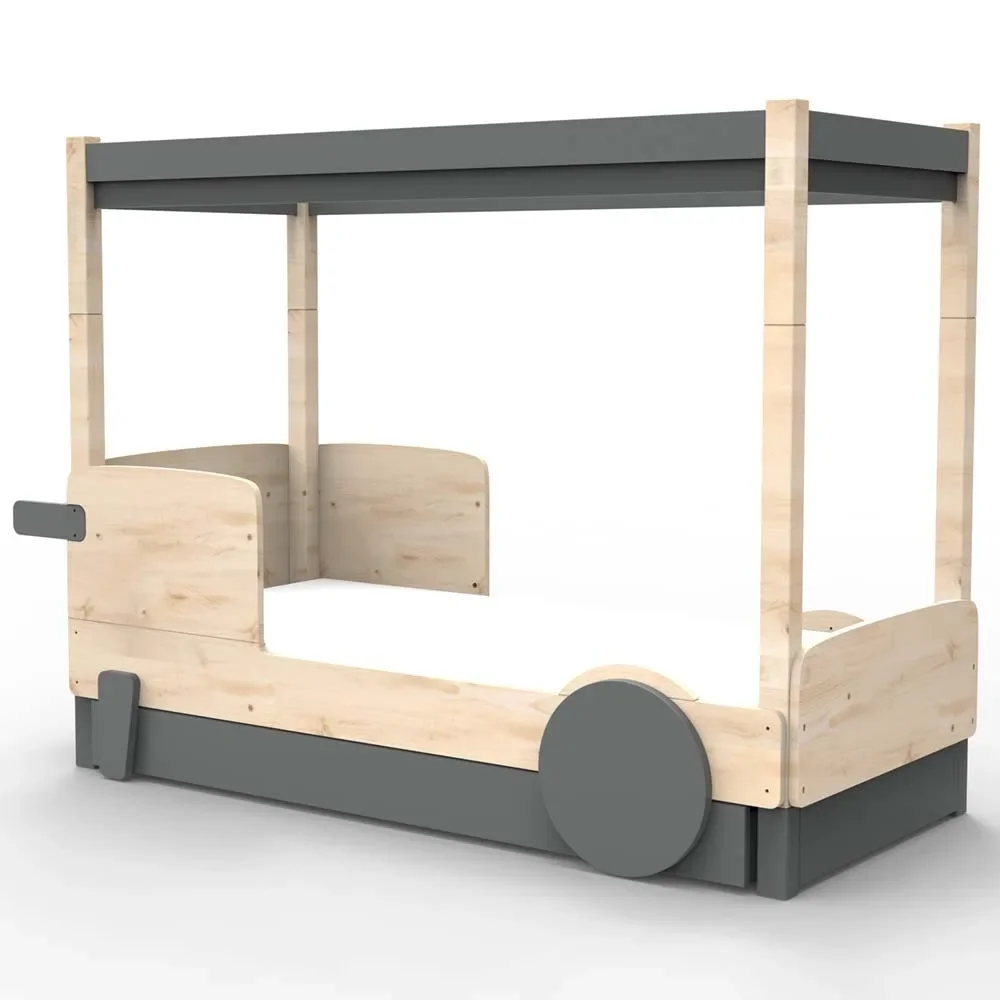 Mathy by Bols Himmelbett "Discovery" mit Bettschublade, Farbe Elemente: basalt grey