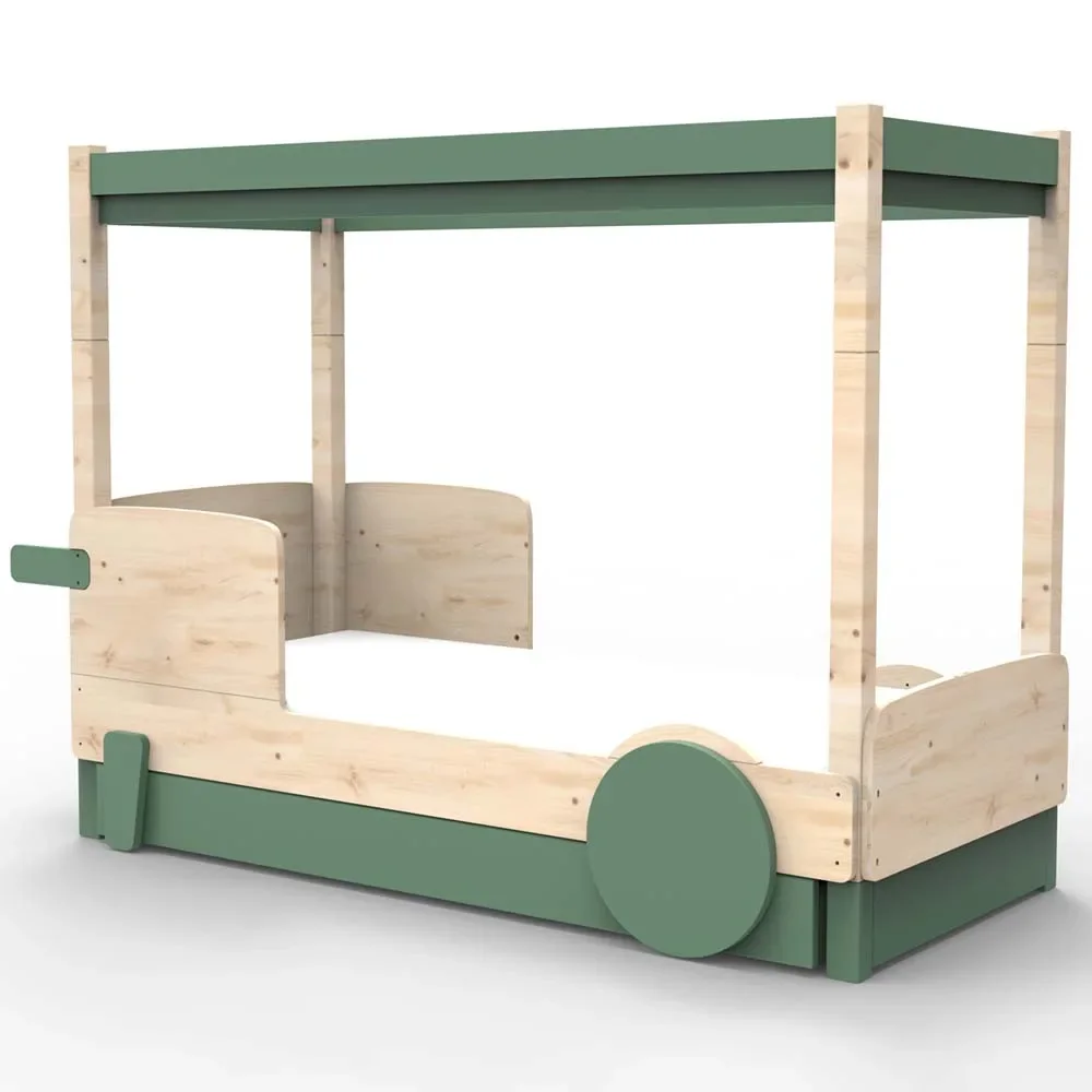 Mathy by Bols Himmelbett "Discovery" mit Bettschublade, Farbe Elemente: jungle green