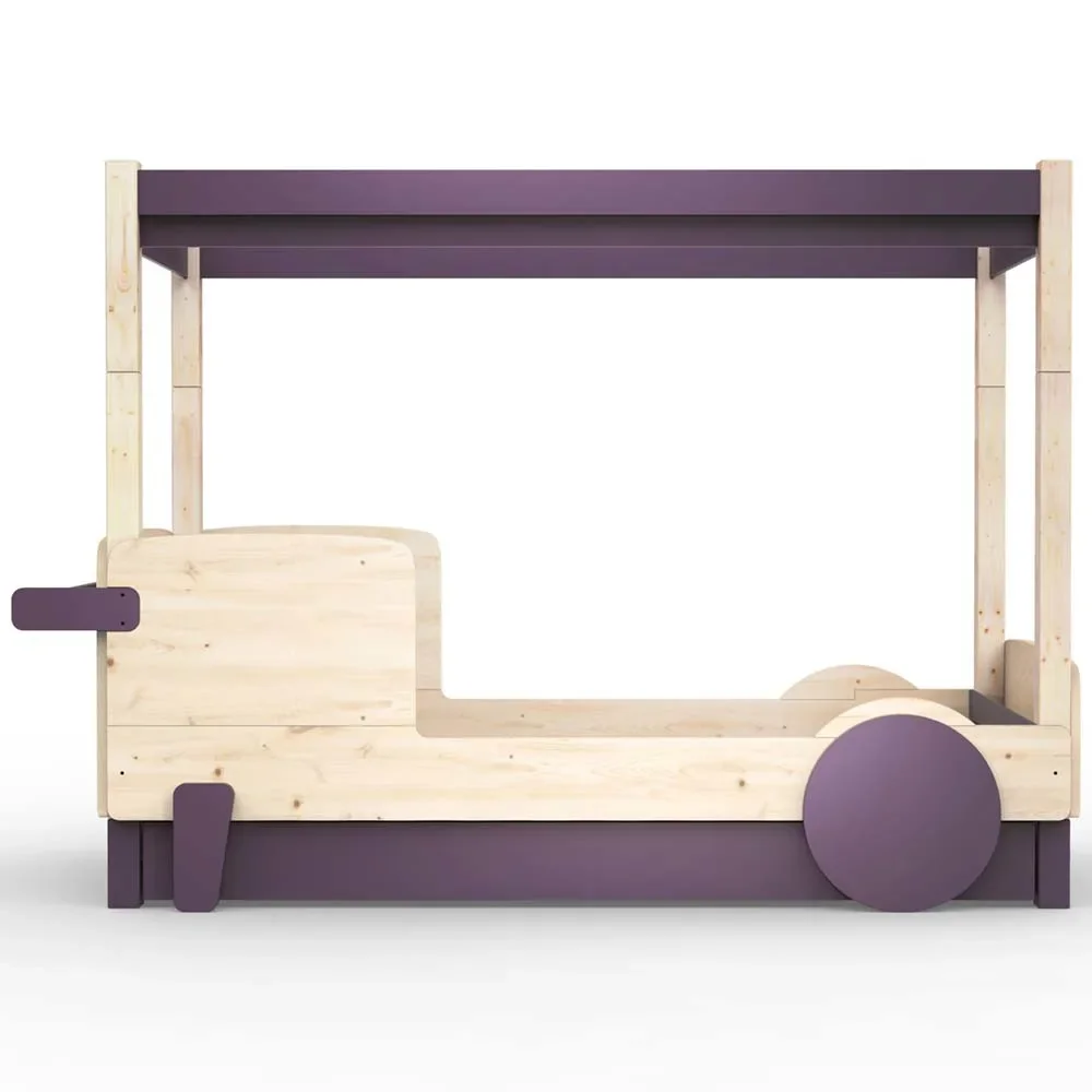 Mathy by Bols Himmelbett "Discovery" mit Bettschublade, Farbe Elemente: cuberdon purple