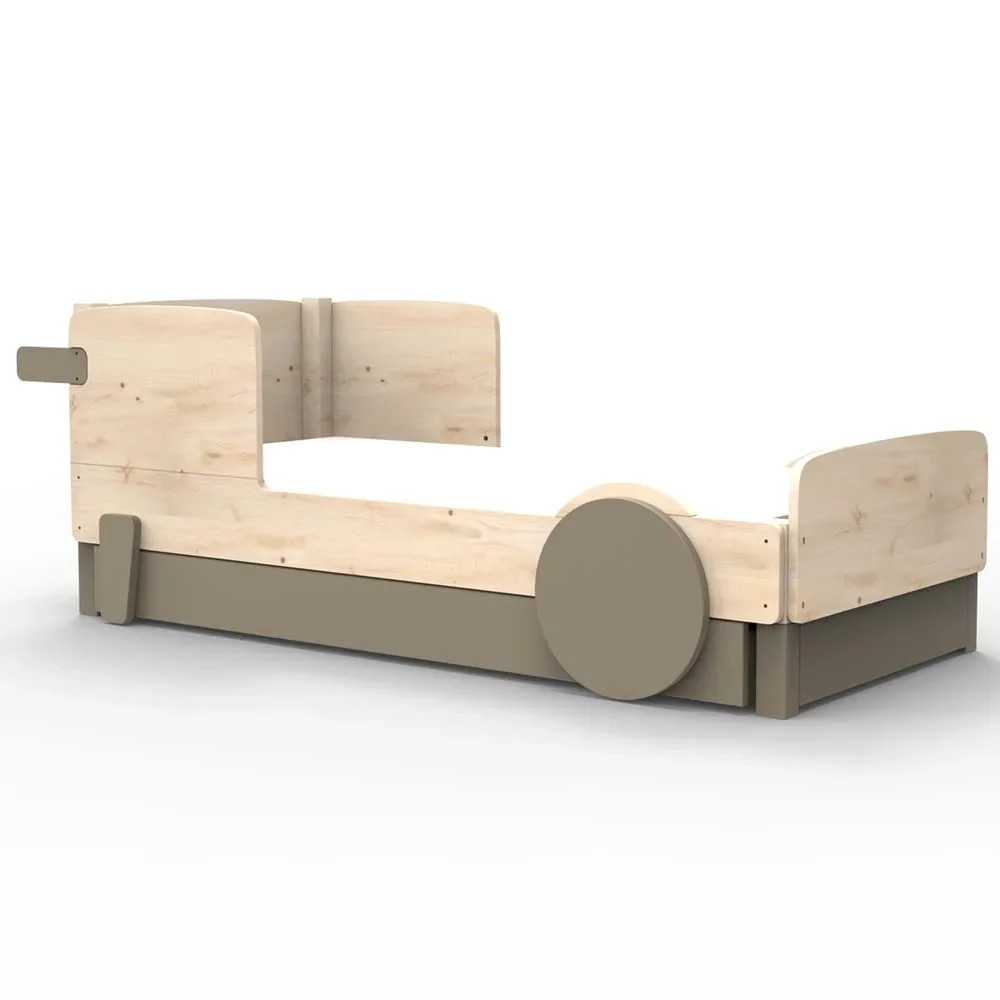 Mathy by Bols Einzelbett "Discovery" mit Bettschublade, Farbe Elemente: mole