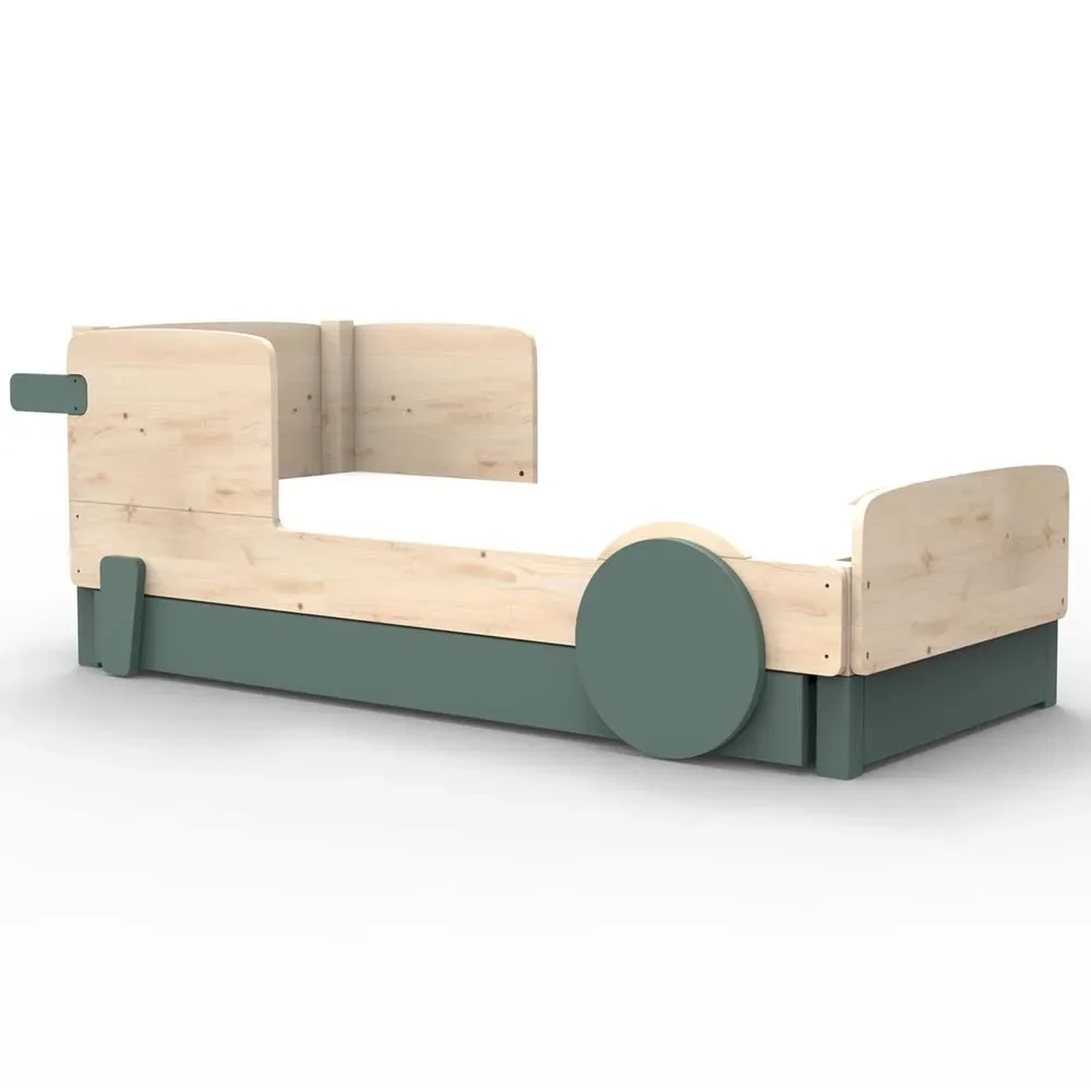 Mathy by Bols Einzelbett "Discovery" mit Bettschublade, Farbe Elemente: thunderstorm