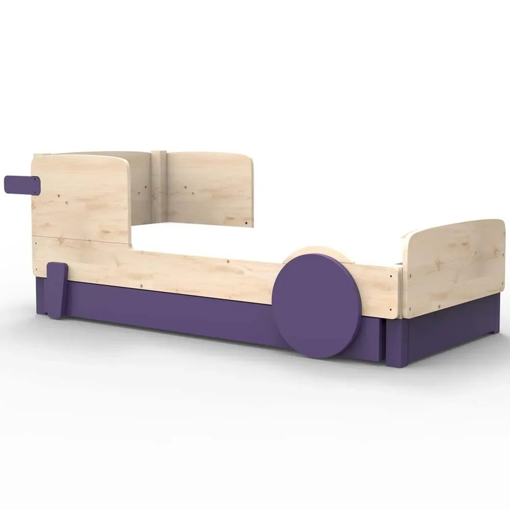Mathy by Bols Einzelbett "Discovery" mit Bettschublade, Farbe Elemente: cuberdon purple