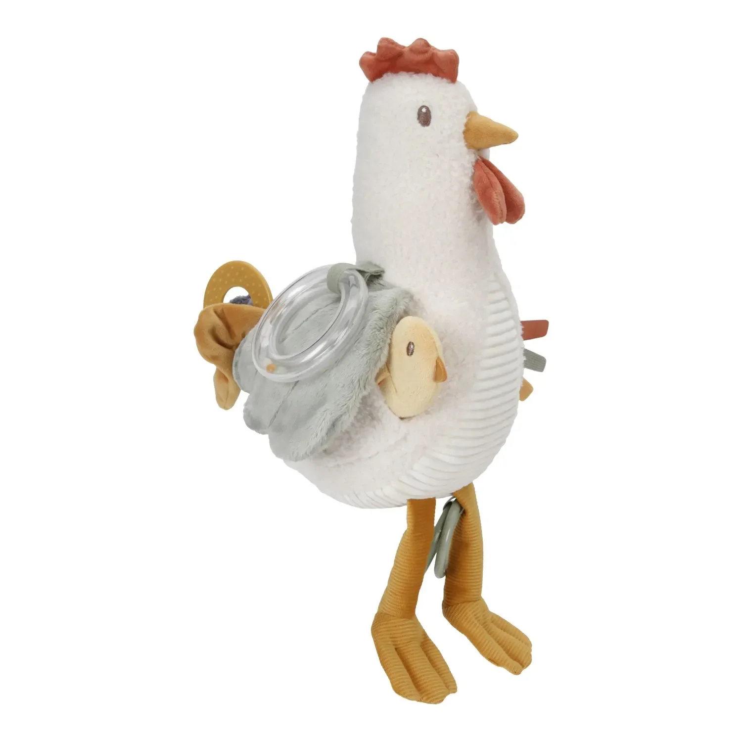 Little Dutch Aktivitätsspielzeug, Aktivitäten Huhn Little Farm- Stofftier mit Rassel & Knisterflügeln ab 0 Monaten