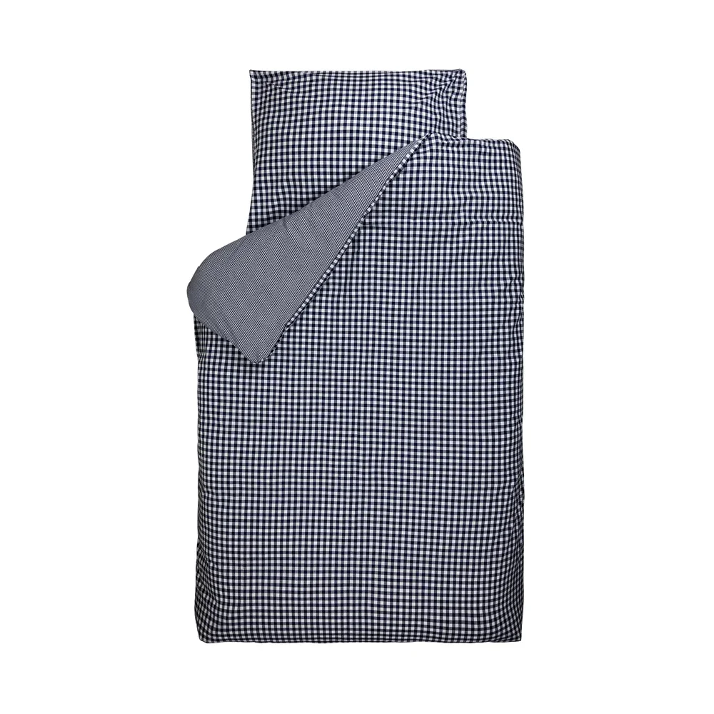 Bink Kinderbettwäsche BB Karo blau 100 x 135