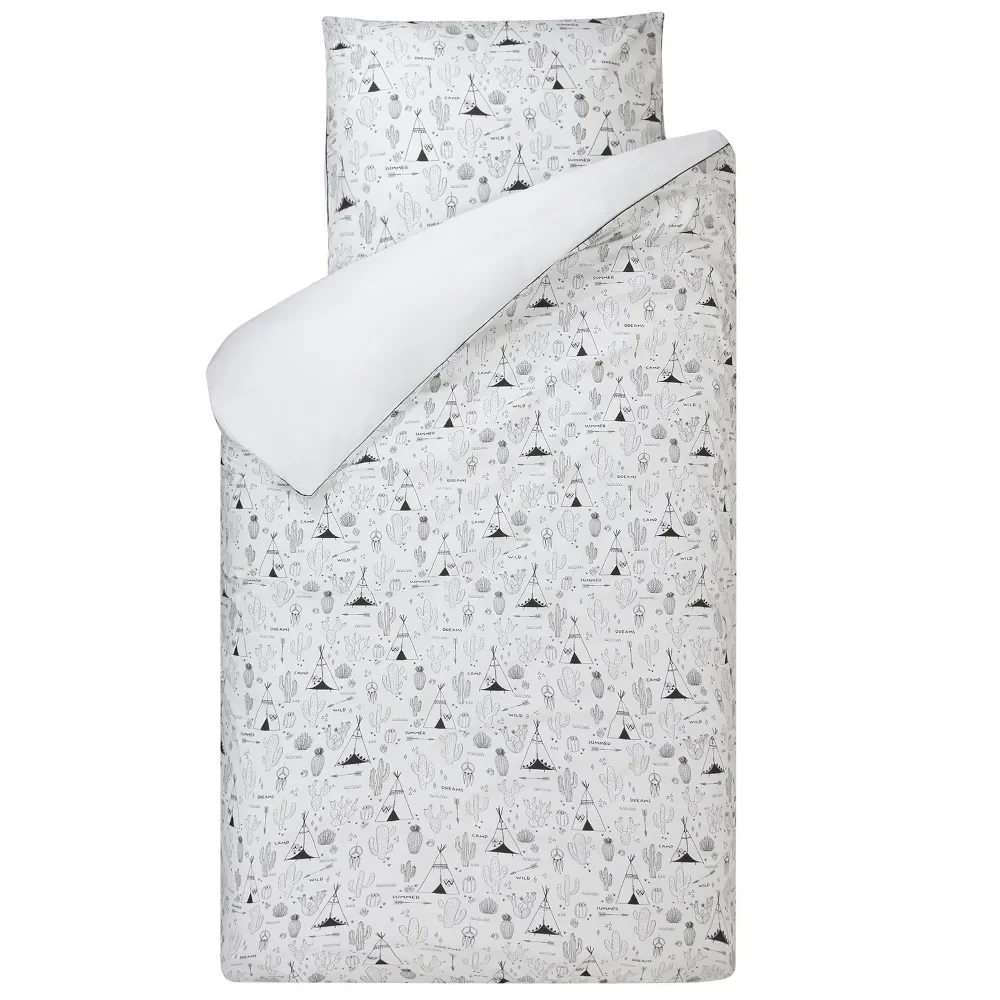 Bink Bettwäsche Tipis schwarz auf weiß 135 x 200