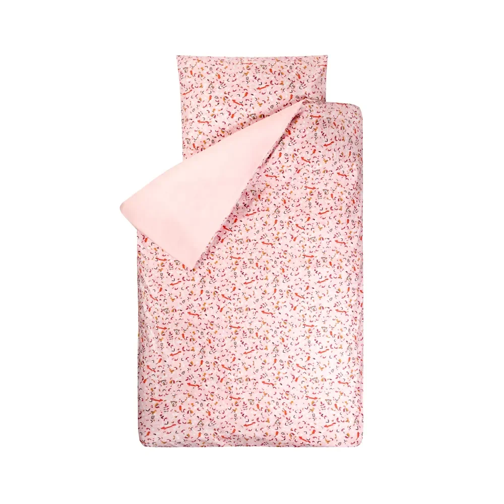 Bink Kinderbettwäsche Sofie Tiere rosa 100 x 135