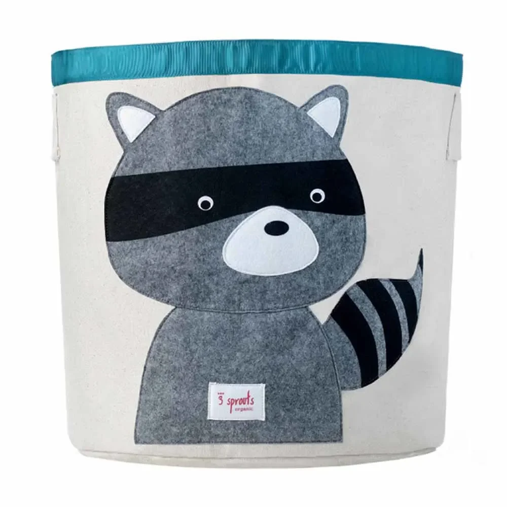 3 Sprouts Aufbewahrungskorb Waschbär
