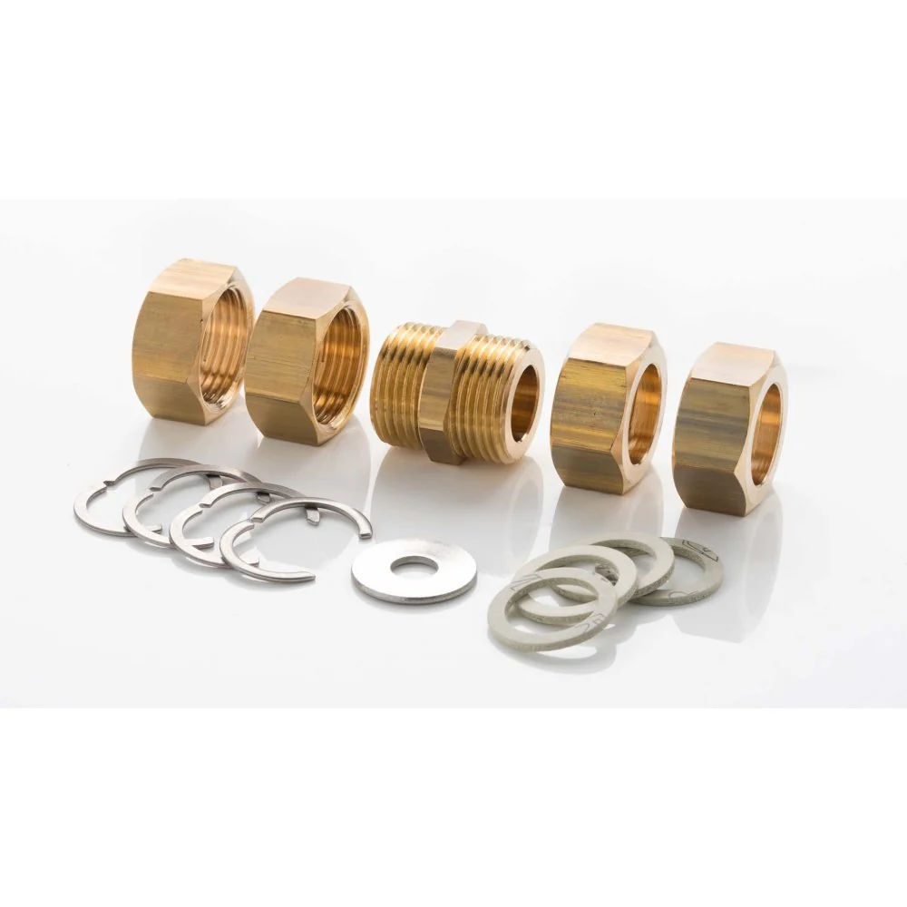 Wellrohr Verschraubung DN16, Solar Tube Set, Edelstahl