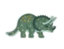 Little Lights Nachtlicht Kinder, Nachtlampe Triceratops-Dinosaurier - 100% Kiefernholz natur, Farbe: Militärgrün