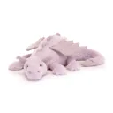 Jellycat Kuscheltier, Plüschtier, Stofftier - Lavender Dragon, Größe: Mittel - H12 X B50 CM