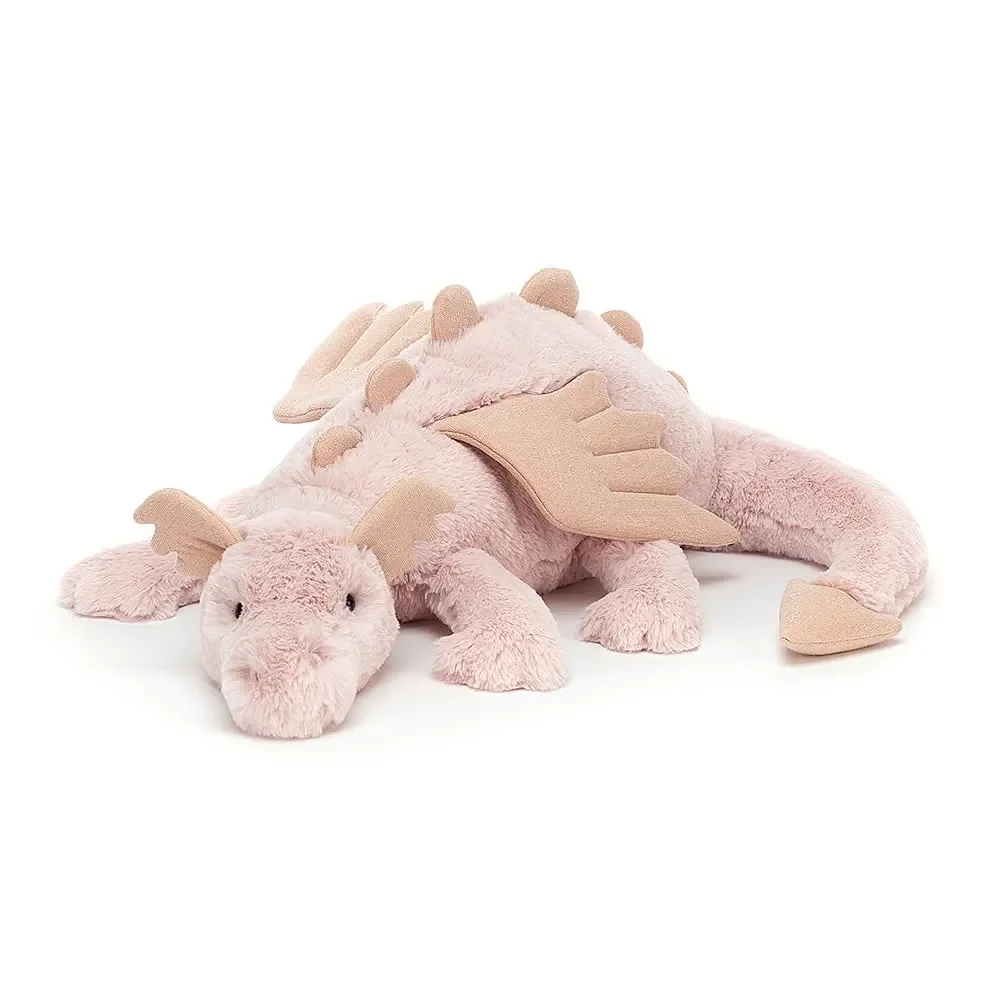 Jellycat Kuscheltier, Plüschtier, Stofftier - Rose Dragon, Größe: Riesig - H19 X B66 CM