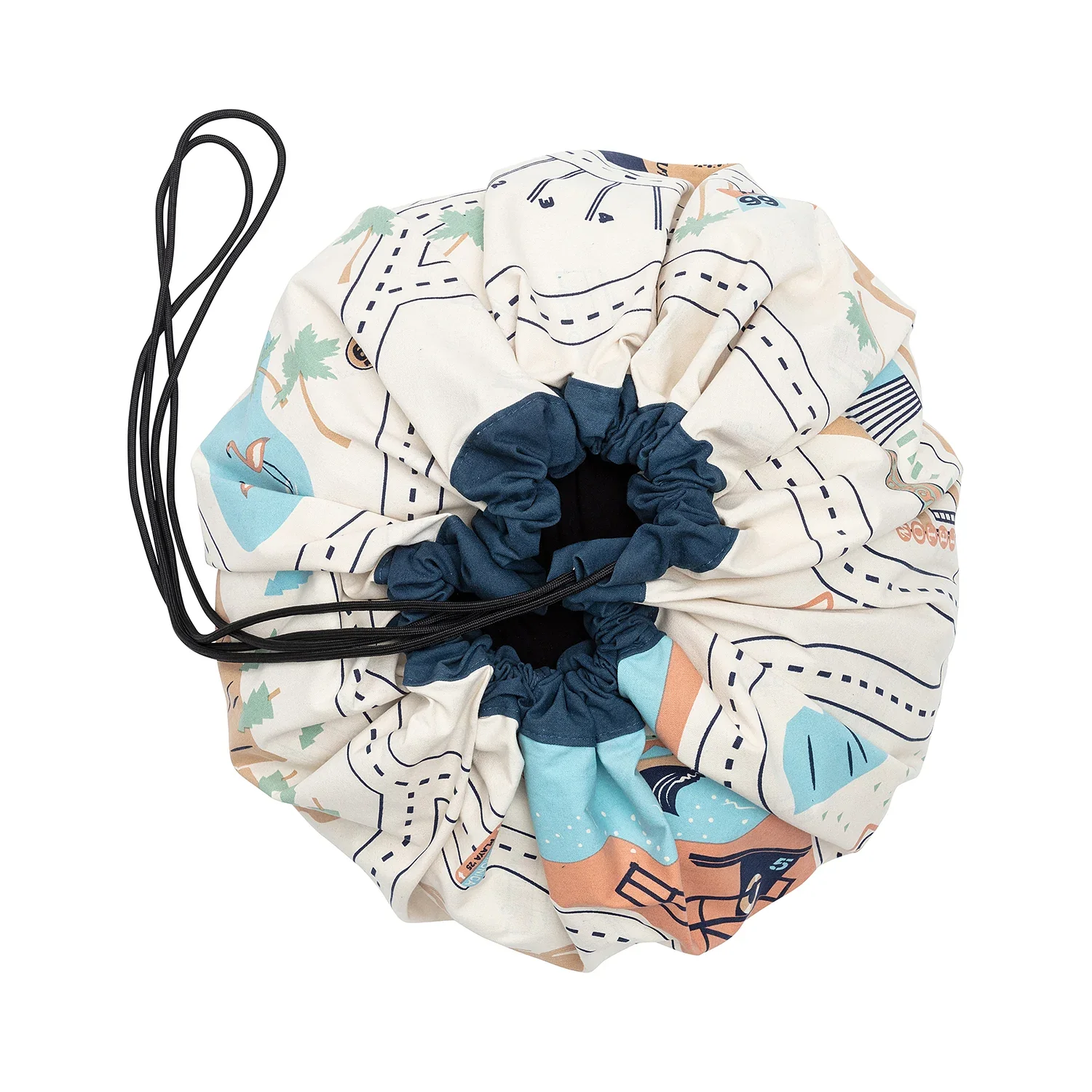 Play&Go Spielzeugsack, Spielzeugkorb, Spielzeug aufbewahrungstasche, Farbe: L.A. Straßenkarte