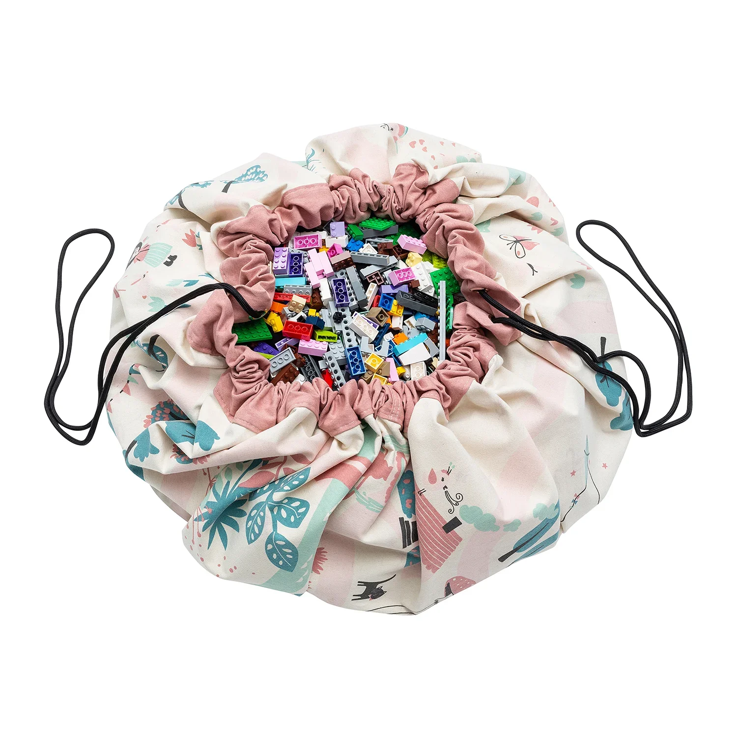 Play&Go Spielzeugsack, Spielzeugkorb, Spielzeug aufbewahrungstasche, Farbe: Spaziergang im Park