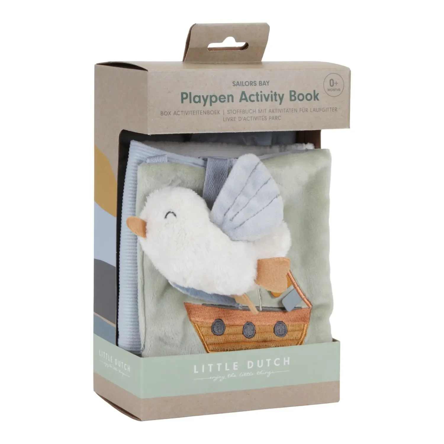 Little Dutch Stoffbuch mit Aktivitäten für Laufgitter - Sailors Bay, Blau