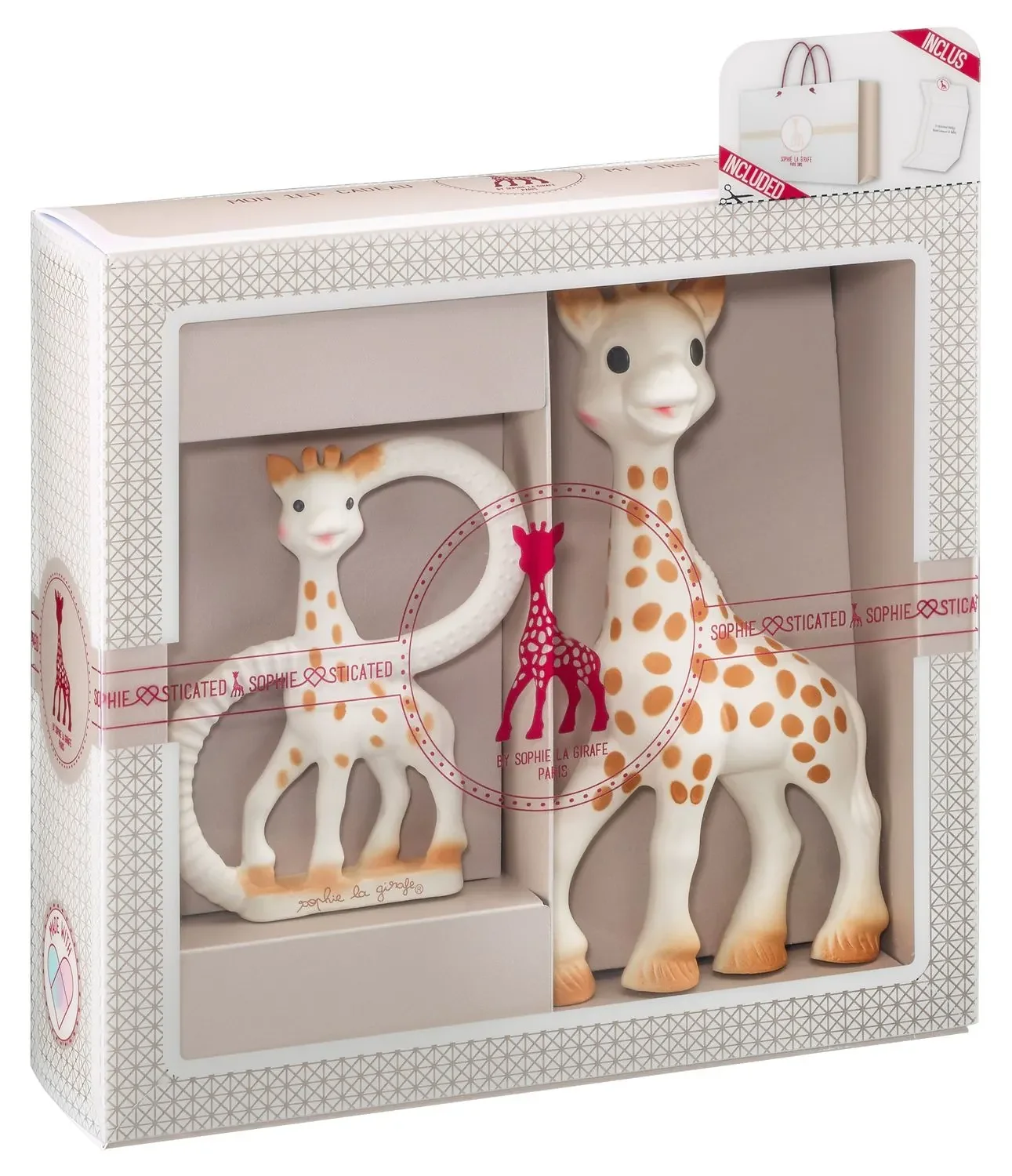 Sophie la girafe Beißring, Ringrassel - Sophiesticated Willkommensgruß Set Nr. 1 / 1 mit 1 Beißring
