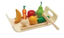Plan Toys - Schneidebrett Obst & Gemüse, Gummibaumholz