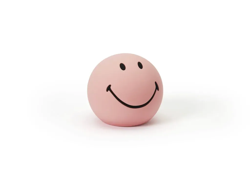 Mr Maria Nachtlicht, Stilllicht - für Kinder, rosa Smiley, schaltet sich nach 15 Minuten automatisch aus