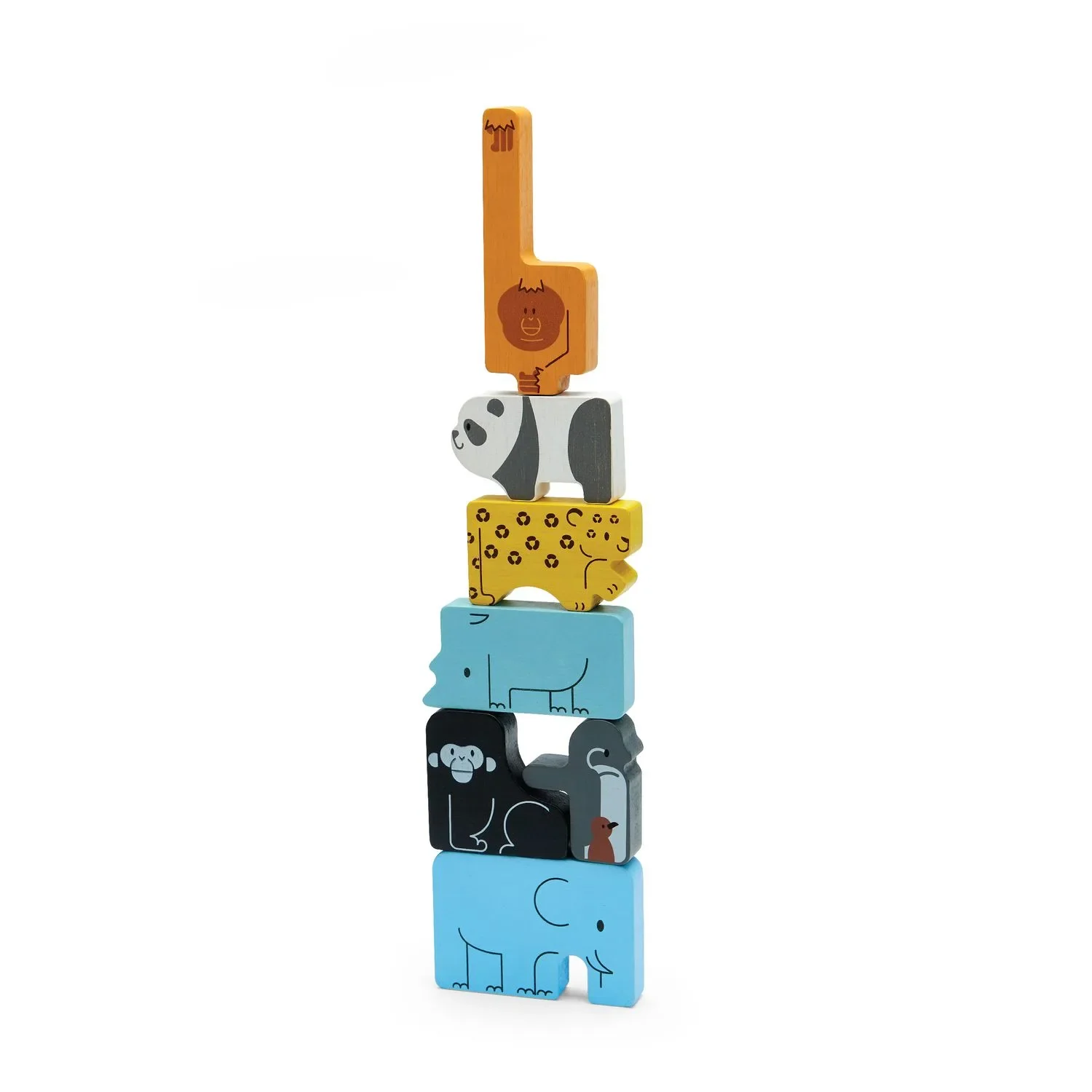 Plan Toys - Rahmenpuzzle Tiere, Gummibaumholz