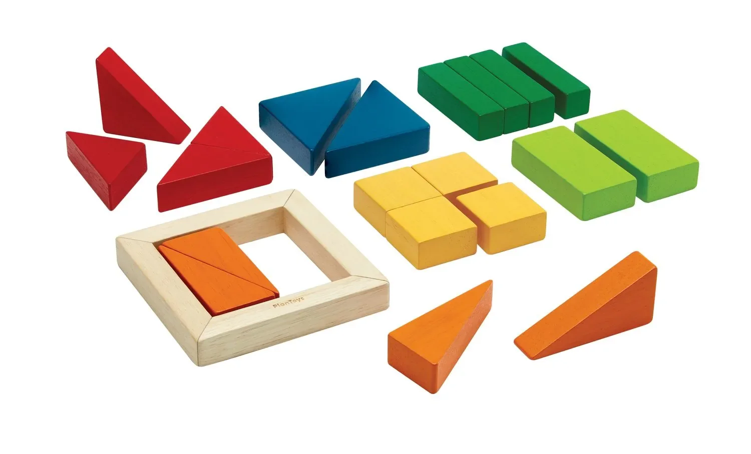 Plan Toys - Holzbausteine - Geo Blöcke Unit Link