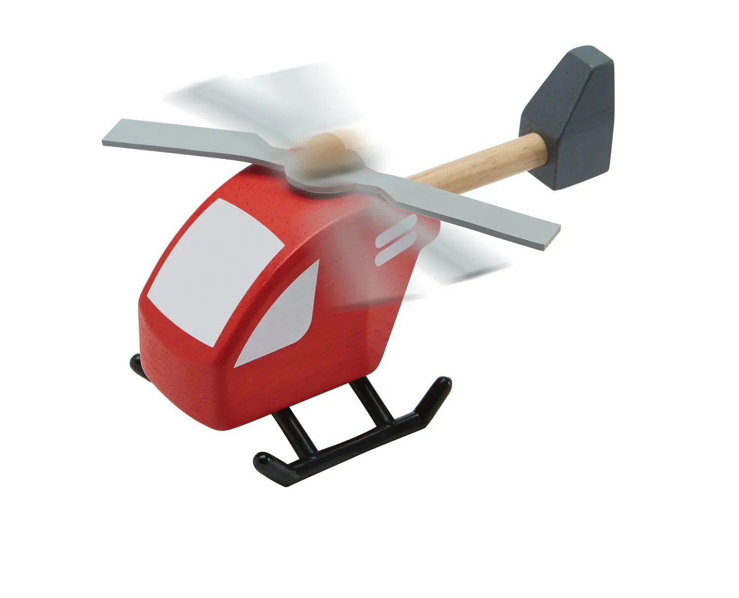 Plan Toys - Helicopter, Gummibaumholz