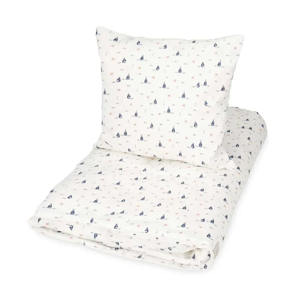 Cam Cam Kinderbettwäsche "Sailboats" Segelboote blau 100 x 135