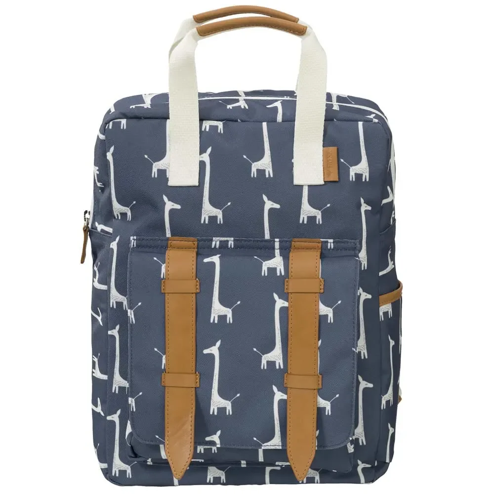 Fresk Kinderrucksack groß Giraffe blau