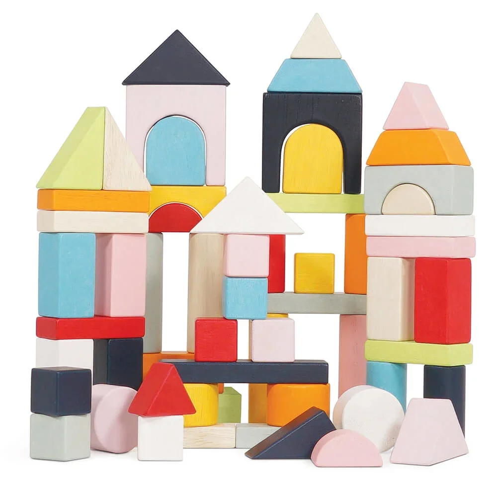 Le Toy Van 60 Bauklötze Holz pastell bunt