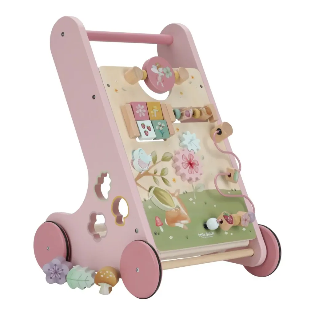 Little Dutch Lauflernwagen Holz, laufhilfe - Fairy Garden, Multi Activity