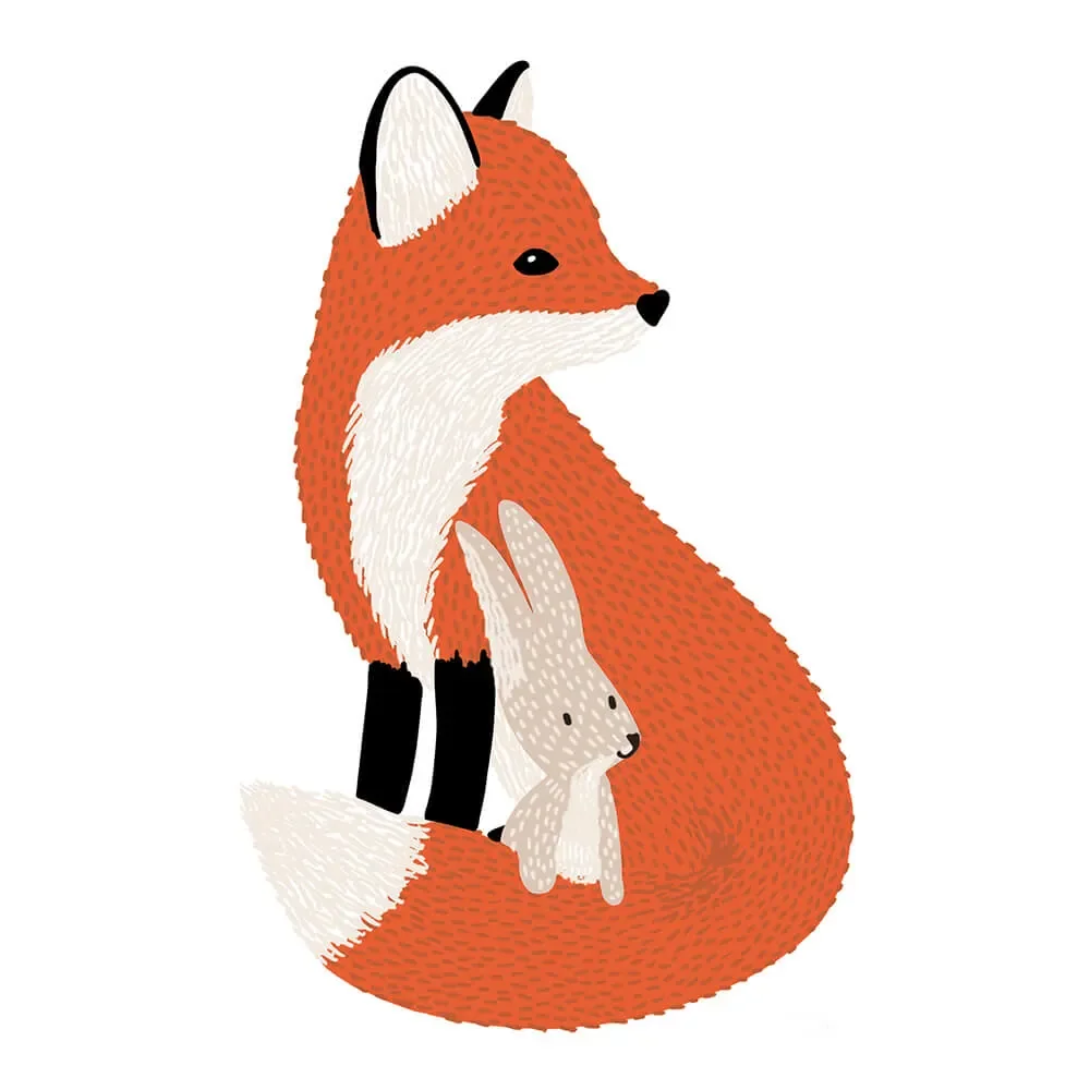 Lilipinso Wandsticker Fuchs mit Hase