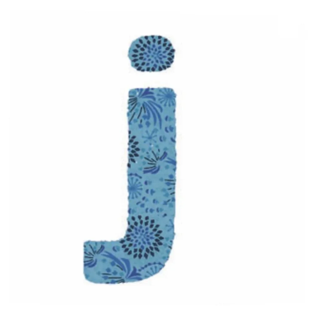 Lilipinso Sticker blau Buchstabe j