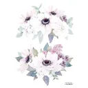 Lilipinso Wandsticker A3 Anemonensträusschen flieder