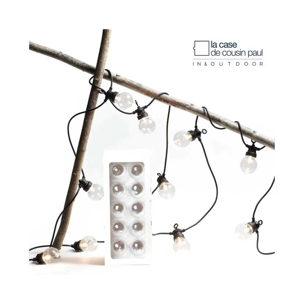 Cousin Paul Lichterkette Outdoor LED transparent
