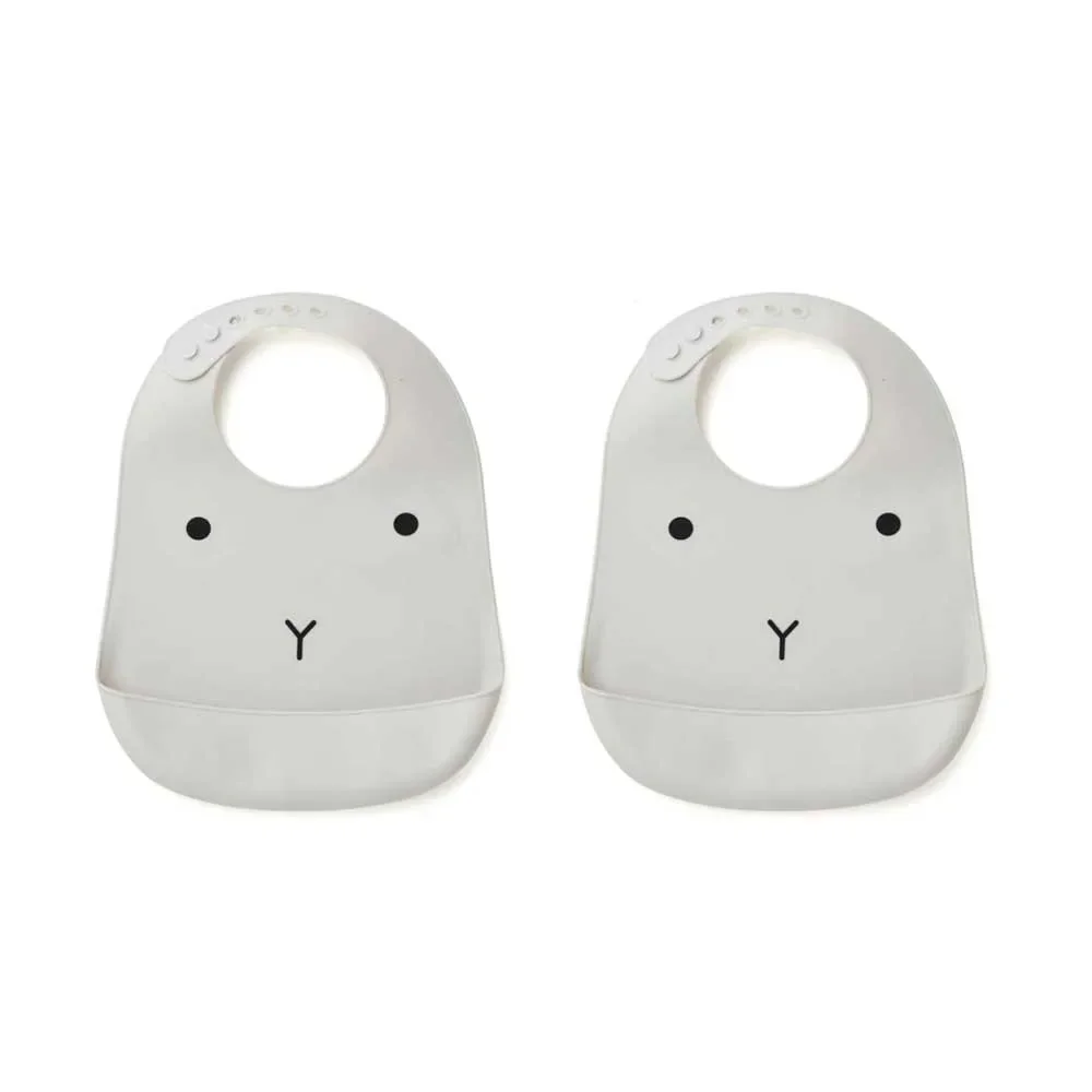 Liewood  "Tilda" Lätzchen Silikon Hase grau