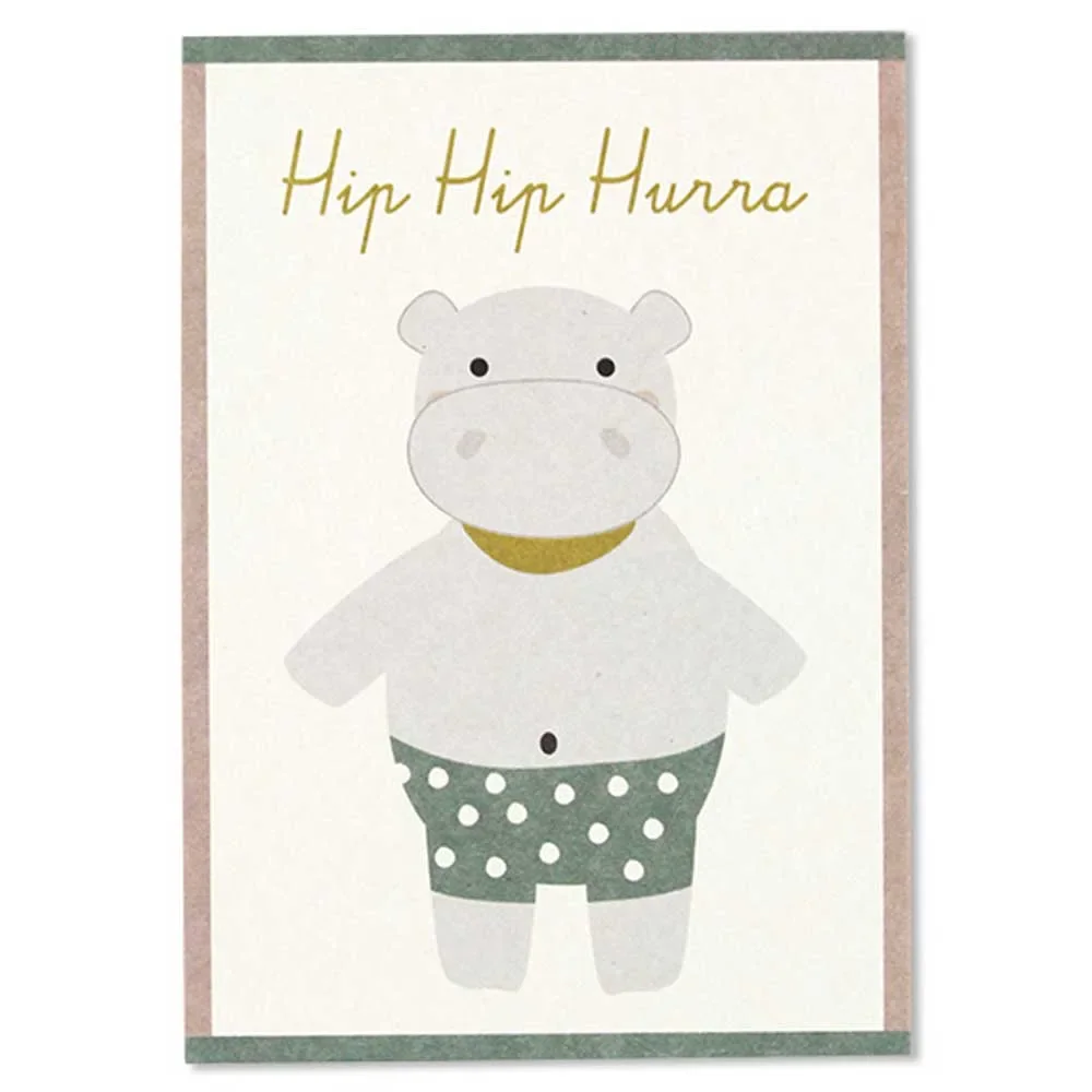 Ava & Yves Postkarte Nilpferd