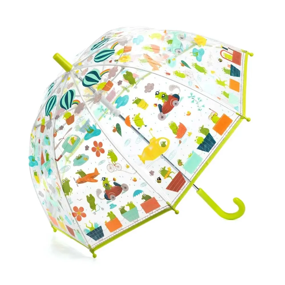 Djeco Kinder Regenschirm Frösche