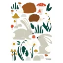 Lilipinso Wandsticker A3 Waldtiere grau braun