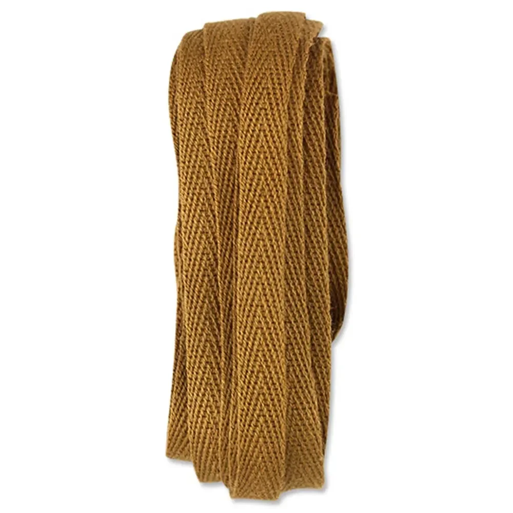 Ava & Yves Geschenkband Baumwolle bronze