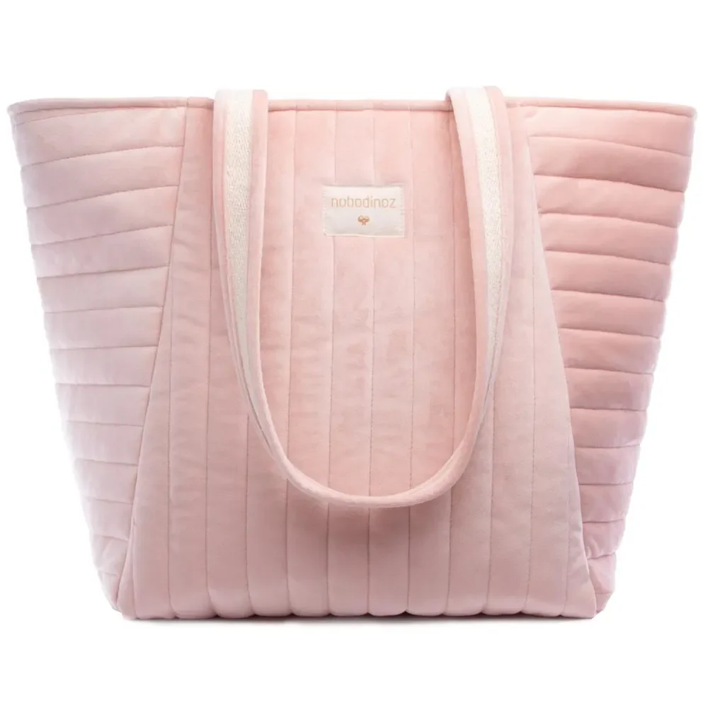 Nobodinoz Wickel-/ Umhängetasche Savanna rosa Samt