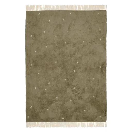 Little Dutch Teppich Punkte oliv 170 x 120