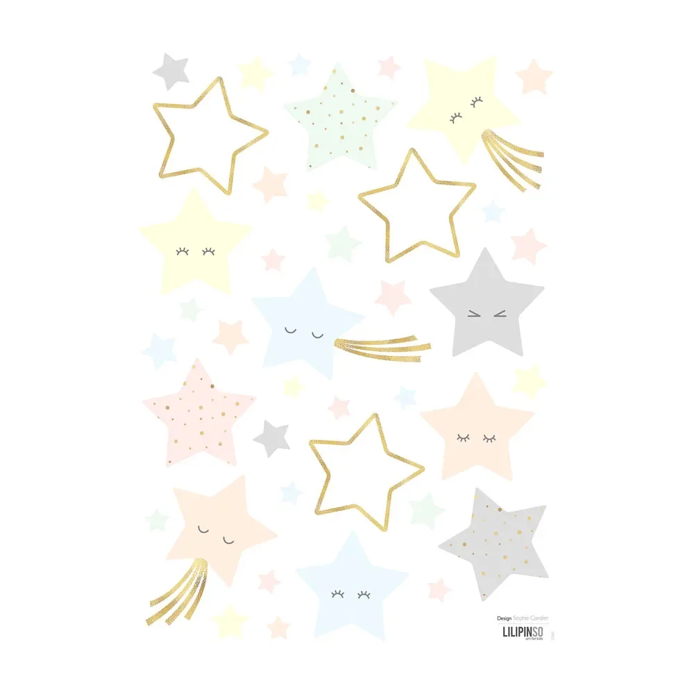 Lilipinso Wandsticker Sternchen pastell