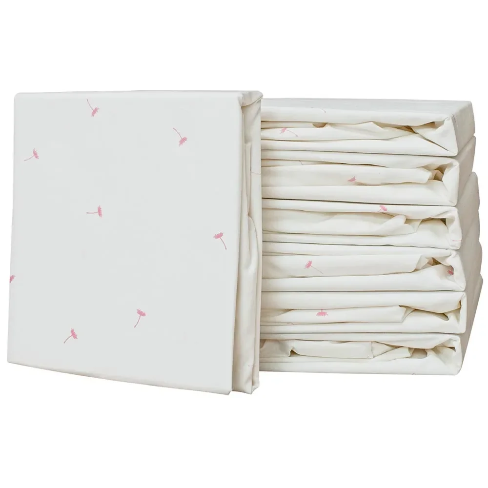 Taftan Spannbettlaken "Hello World" rosa beige 70 x 140