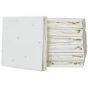 Taftan Spannbettlaken "Hello World" rosa beige 70 x 140